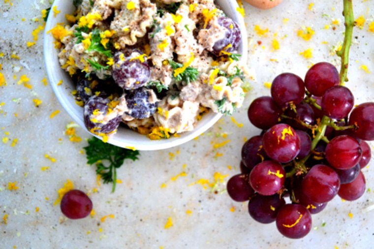 Sweet grape and pasta salad