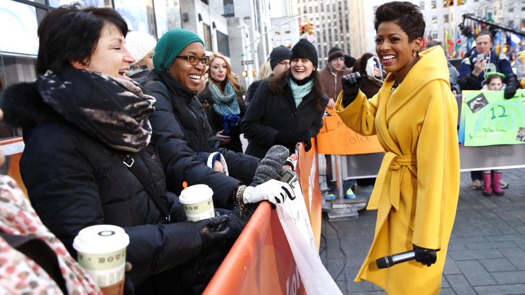 TODAY co-host Tamron Hall out on the plaza.