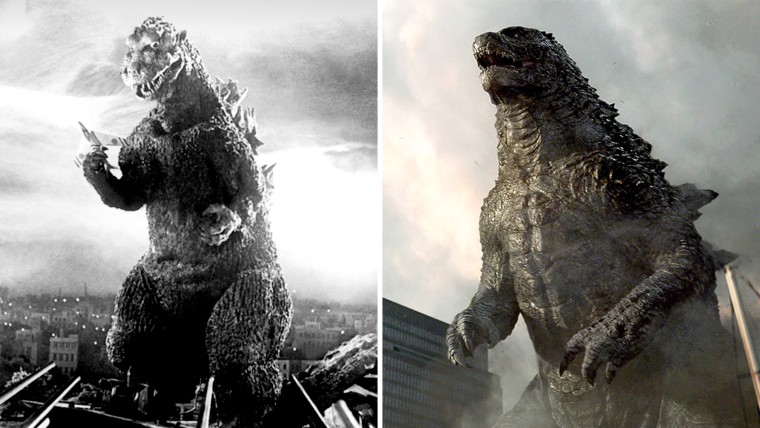 IMAGE: Godzilla, then and now.