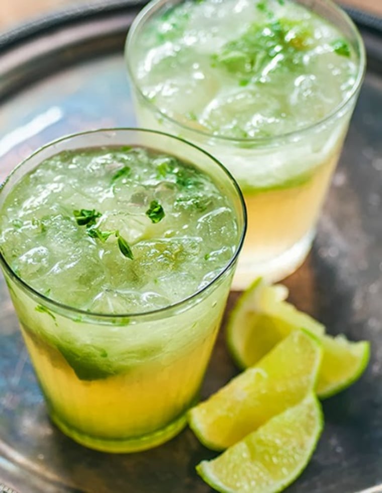 Basil lychee mojito