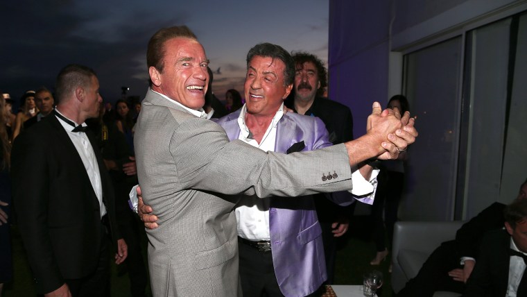 Schwarzenegger Dances With Stallone, And More Celeb Sightings