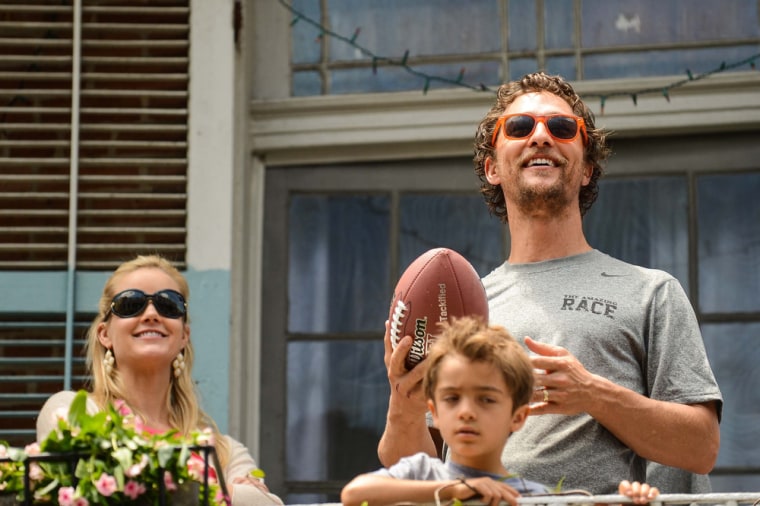Image: Brittany Brees, Levi McConaughey, and actor Matthew McConaughey