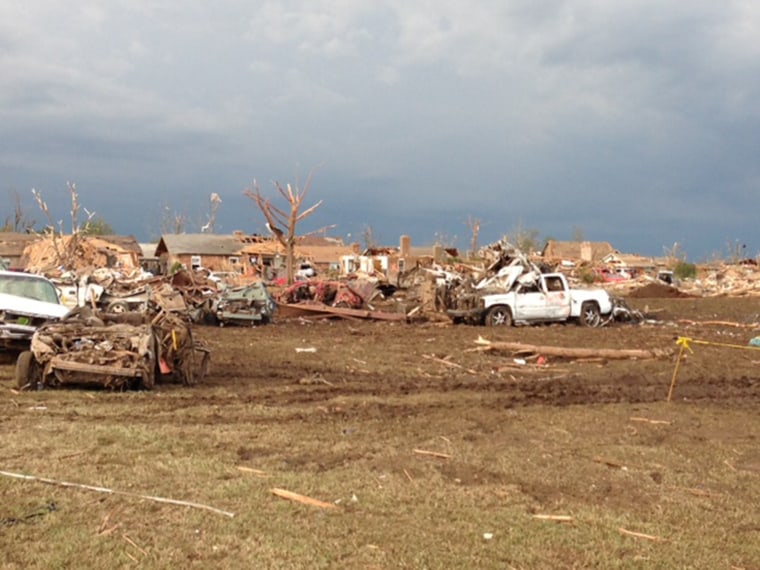 The tornado hit with peak winds estimated at 210 miles per hour.