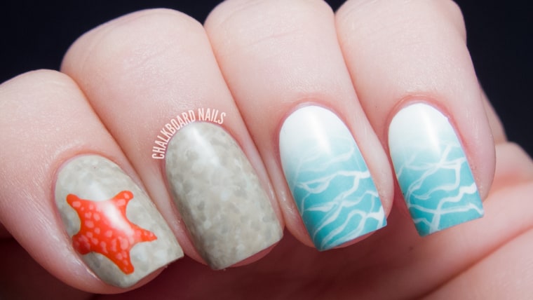 Nail art designs: beach manicure ideas