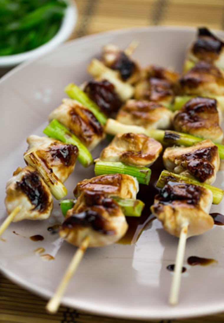 Yakitori (Japanese grilled-chicken skewers)