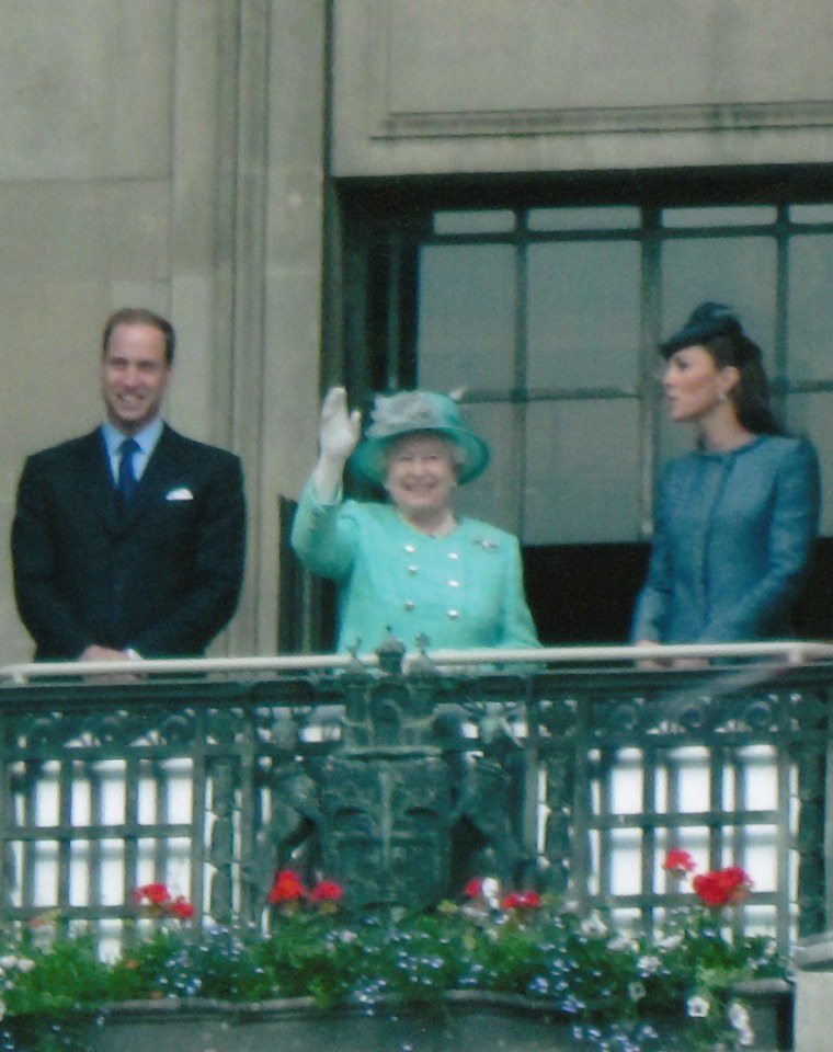 Edwards took this picture of the duke and duchess with the queen at Nottingham in 2012.
