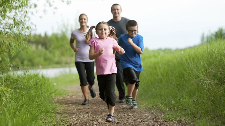 family, exercise, jog, kids, parents, run, hike,