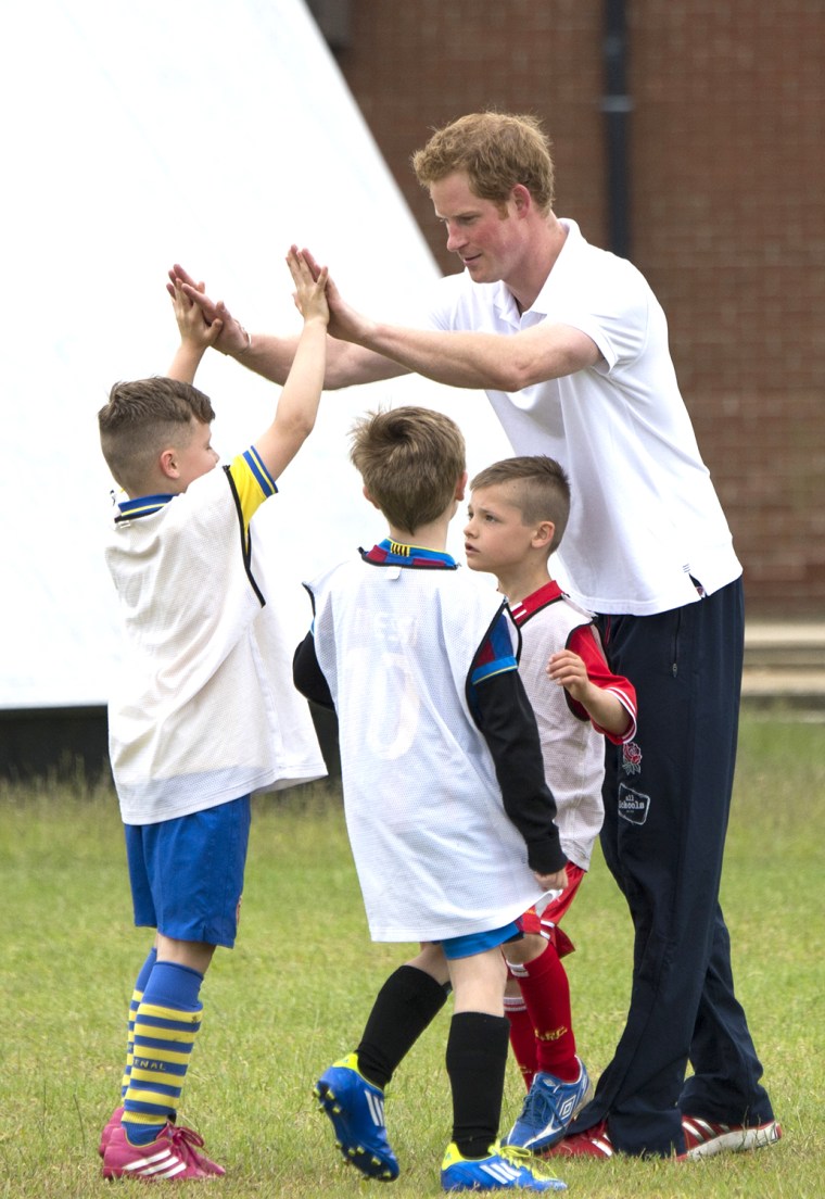 IPSWICH, ENGLAND - MAY 29:  Prince Harry takes part in activity session at Inspire Suffolk during an official visit to Suffolk on May 29, 2014 in Ipsw...