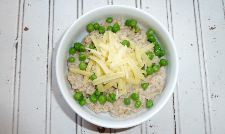 Peas and cheddar oatmeal recipe
