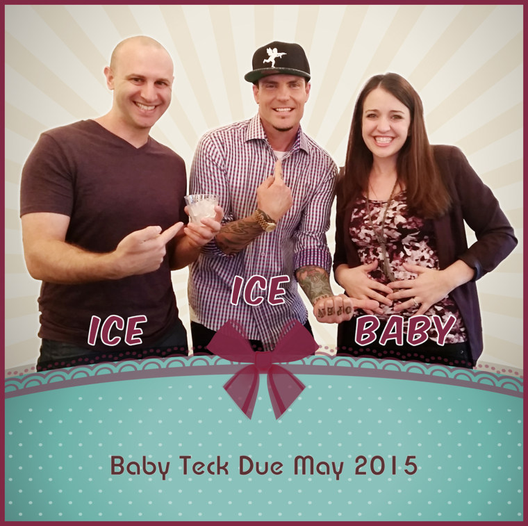 New Baby Pregnant Ice Ice Baby Reveal Cards Pregnancy Announcement Cards