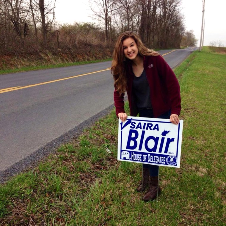 Saira Blair, an 18-year-old West Virginia University freshman, will become the youngest state lawmaker in the nation when she takes office.