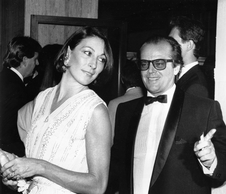 Jack Nicholson joined Anjelica Huston at the premiere of her father John Huston's film \"Under the Volcano\" in 1984.