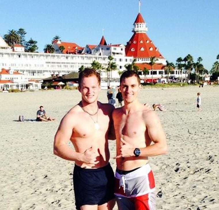 Image: Abby's brothers on the beach in Coronado.