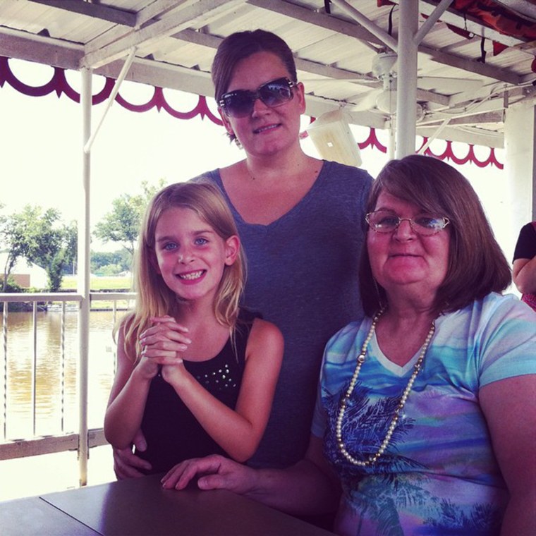 Angie Meeker, her daughter and mother, Melena Brown.