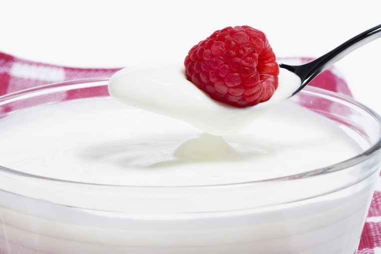 Raspberry and yogurt