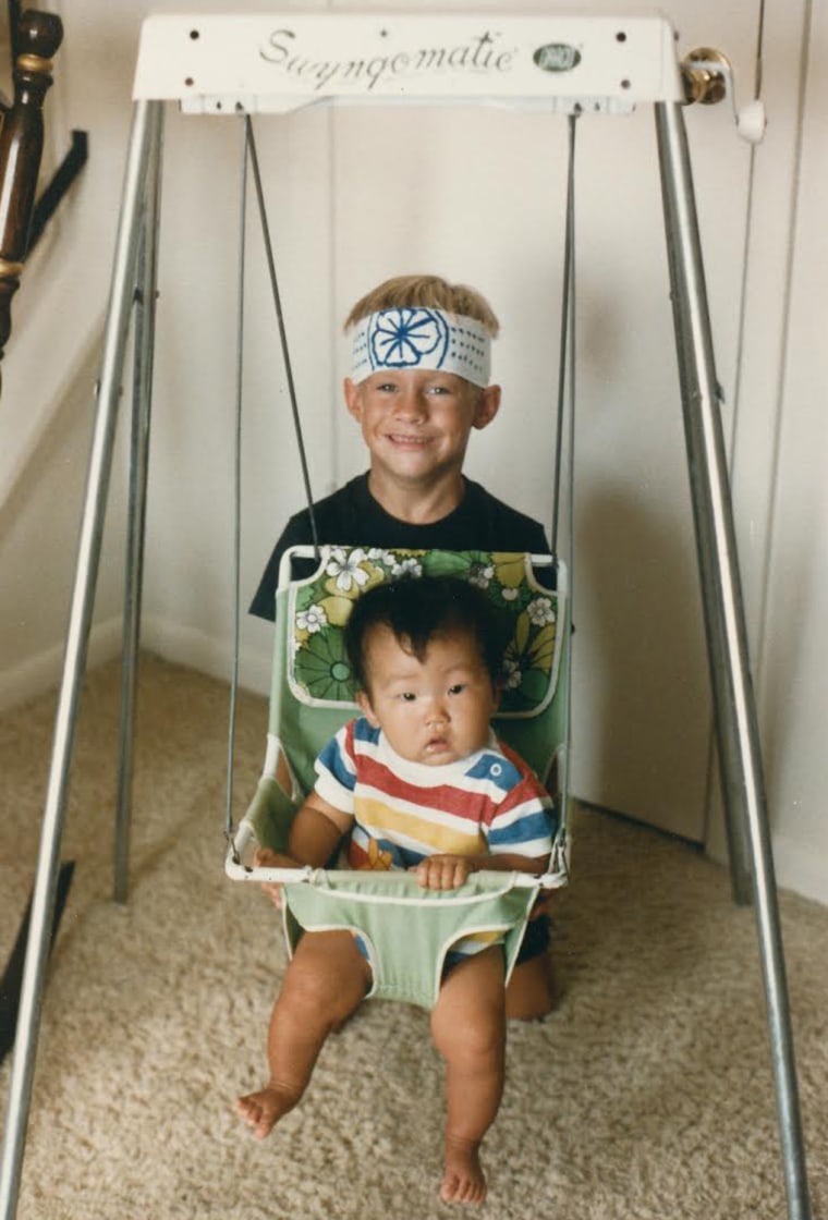 My brother, Chris, and me in August of 1986.