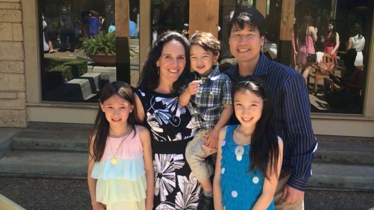 Victor Ho, his wife Arielle Lawson, and their children.