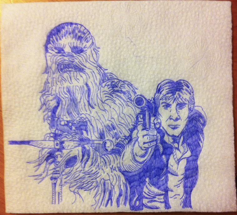 Chewbecca and Han Solo