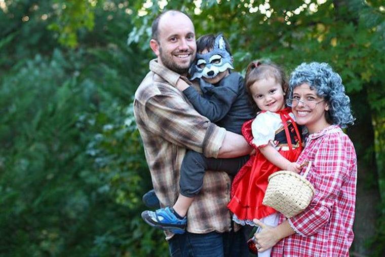 Another take on Little Red Riding Hood! Jessica Turner got the whole family involved.
