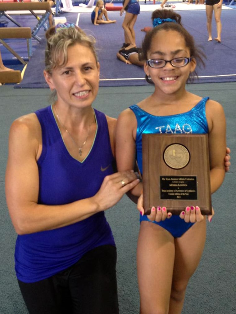 11-year-old Adrianna Kenebrew said she hopes to be the first visually impaired Olympic gymnast.