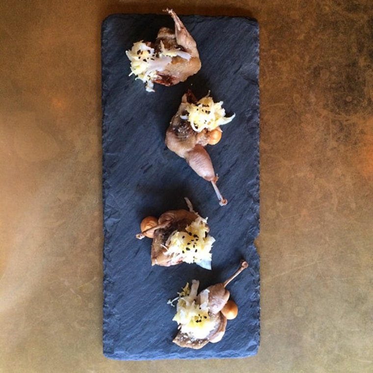 Roasted quail by chef Wylie Dufresne