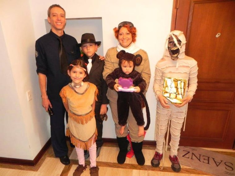 All ages: Elena Ynostroza Saenz writes that one child wanted a scary costume so he went as a mummy as part of the “Night at the Museum 2” theme. “This was SO much fun to put together!” she writes.