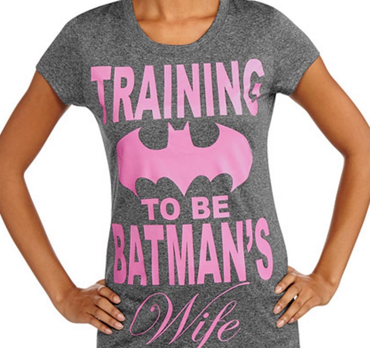 Batmans wife, Superman score T-shirts are sexist, critics cry