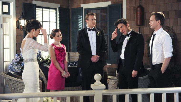 The cast of \"How I Met Your Mother\" in the controversial finale.