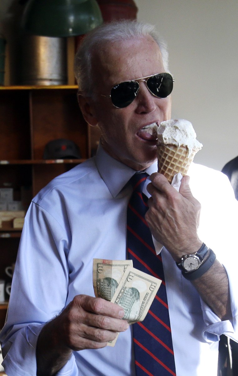 Joe Biden Eats Ice Cream Wears Sunglasses Flashes Cash For Most Joe Biden Pic Ever