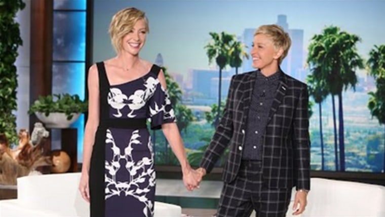 Portia de Rossi and Ellen DeGeneres 