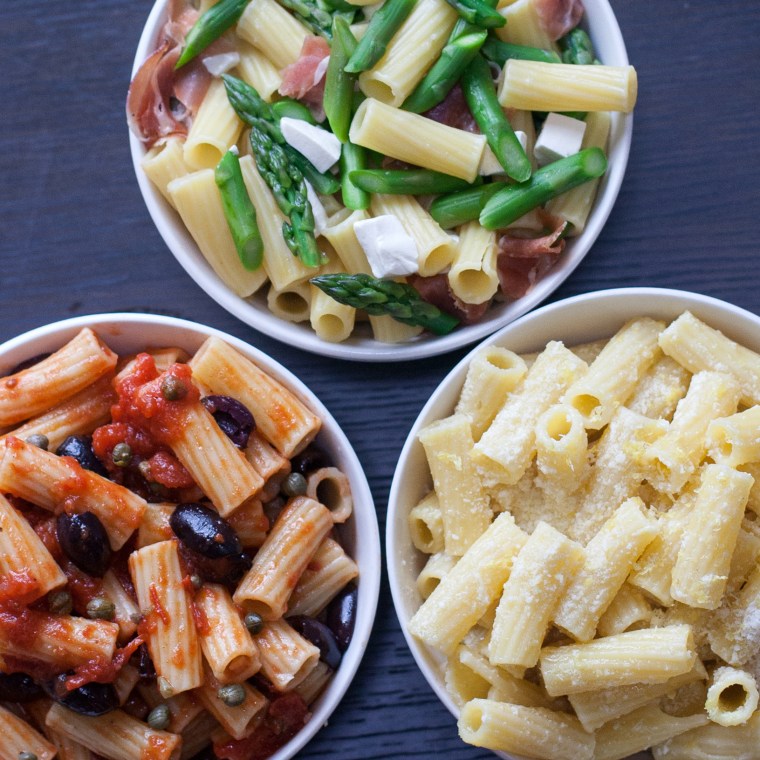 3-ingredient pasta recipes from Giada De Laurentiis; photos by Megan O. Steintrager