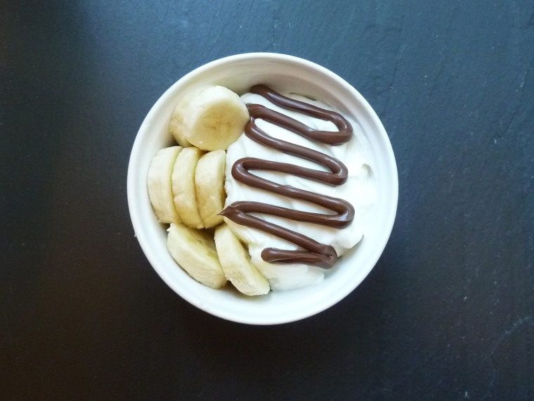Nutella and banana yogurt
