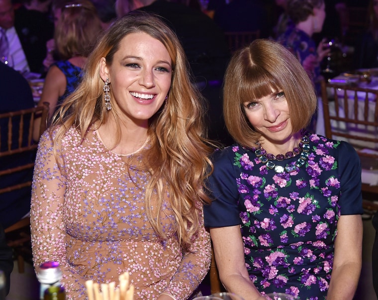Lively hung out with fashionistas including American Vogue Editor-In-Chief Anna Wintour at the charity event.