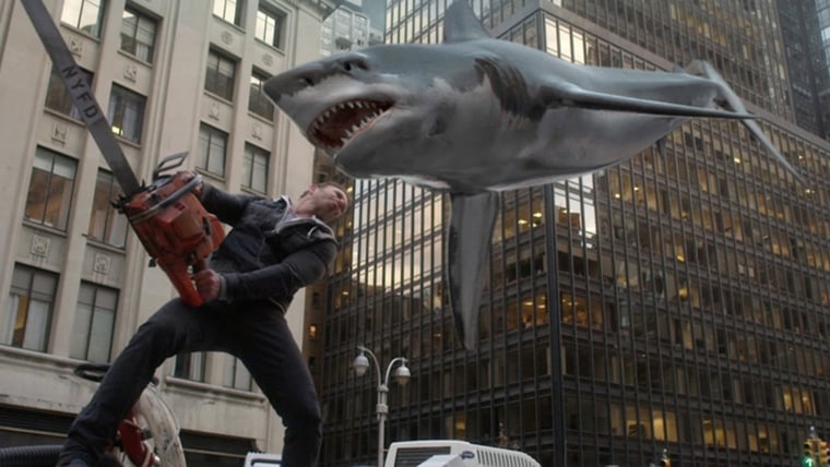 Ian Ziering as Fin Shepard in Sharknado 2.
