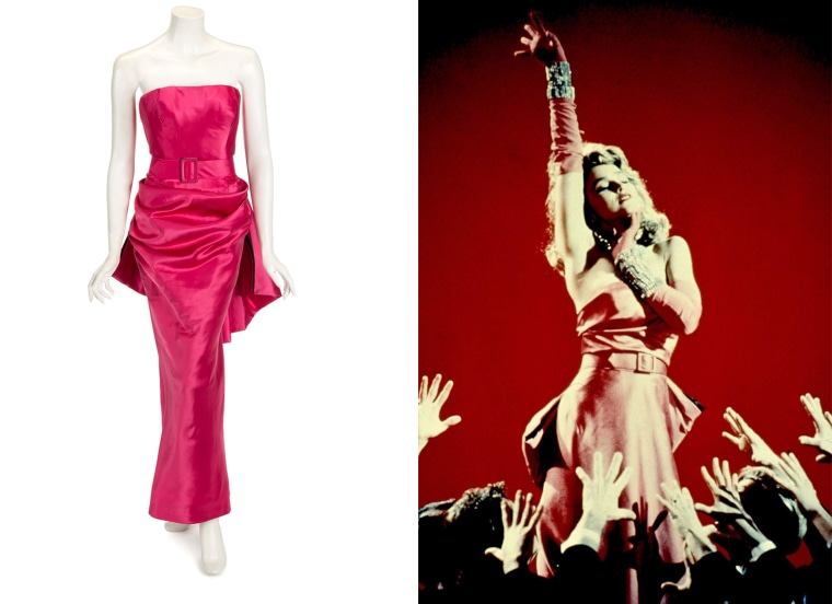 It's a steal! Or a stole, anyway: Madonna's \"Material Girl\" dress and mink wrap are among the items up for auction.