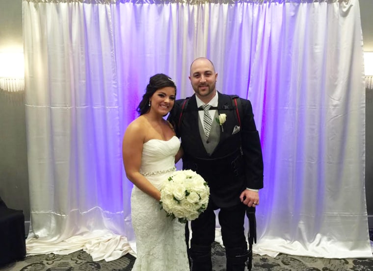 Matt Ficarra, who is paralyzed from the chest down, was able to walk down the aisle at his Oct. 18 wedding to Jordan Basile, thanks to rehabilitation ...
