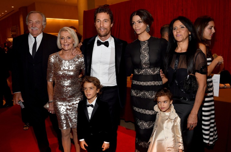 Image: Matthew McConaughey was honored at the 28th American Cinematheque Awards on Tuesday and attended with wife Camila, kids Levi and Vida, mother Kay McConaughey, her date C.J. Carlig and mother-in-law Fatima Alves.