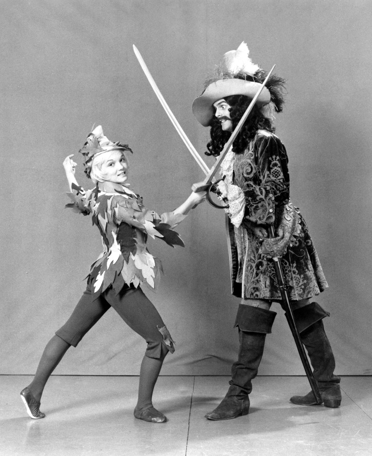 Cathy Rigby went from the Olympics to playing Peter Pan and fighting with Captain Hook in 1974.
