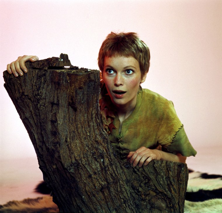 Mia Farrow as Peter Pan in 1976.