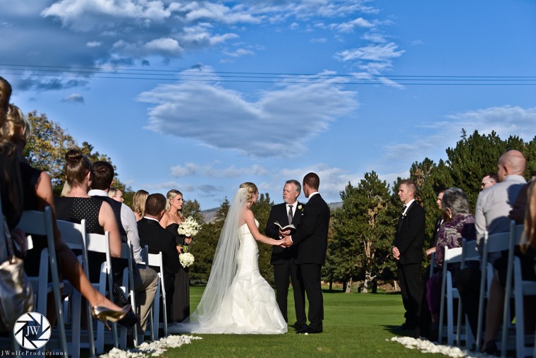 A heart-shaped cloud formed above Jessica and John Hardesty as they exchanged vows on Oct. 11.