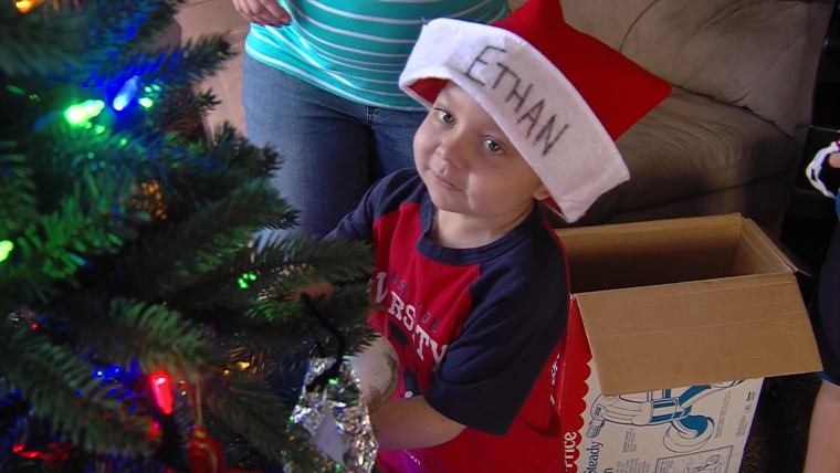Ethan was able to celebrate his favorite holiday, Christmas, three days before losing his battle with leukemia.