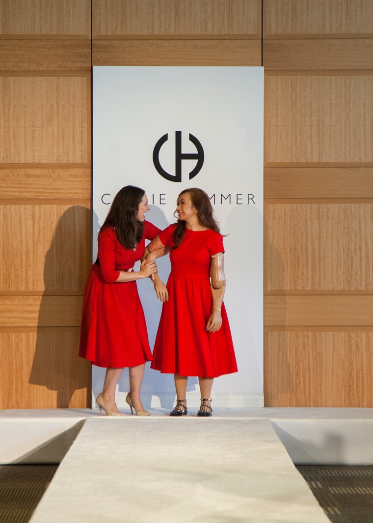 Carrie Hammer and Karen Crespo at Hammer's New York Fashion Week show Friday.