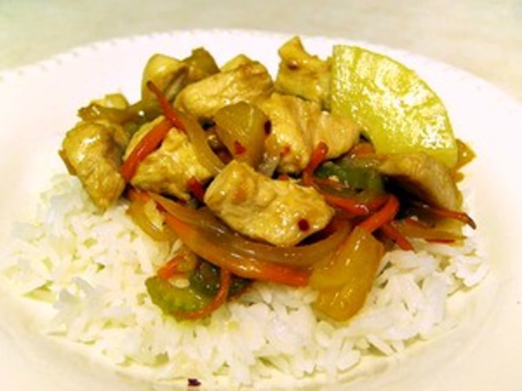 Pineapple chicken stir-fry