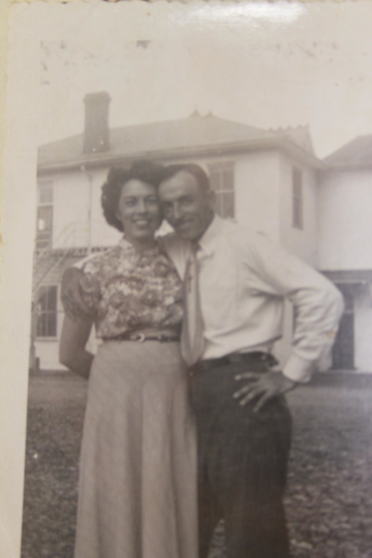Mazie and Raymond Huggins were married in 1940 in West Virginia, where he worked for a glass shipping company.
