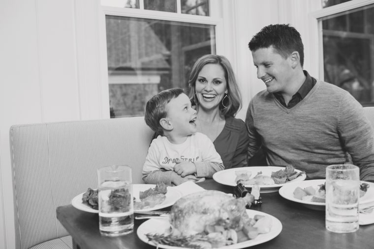Danielle Walker, her husband, and her son, Asher.