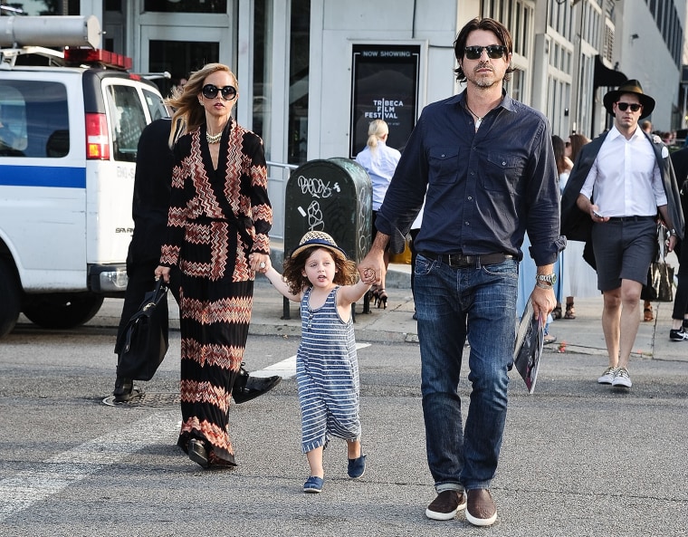 NEW YORK, NY - SEPTEMBER 07:  (L-R) Rachel Zoe,  Skyler Berman and Rodger Berman are seen outside the Diane Von Furstenberg show on September 7, 2014 ...