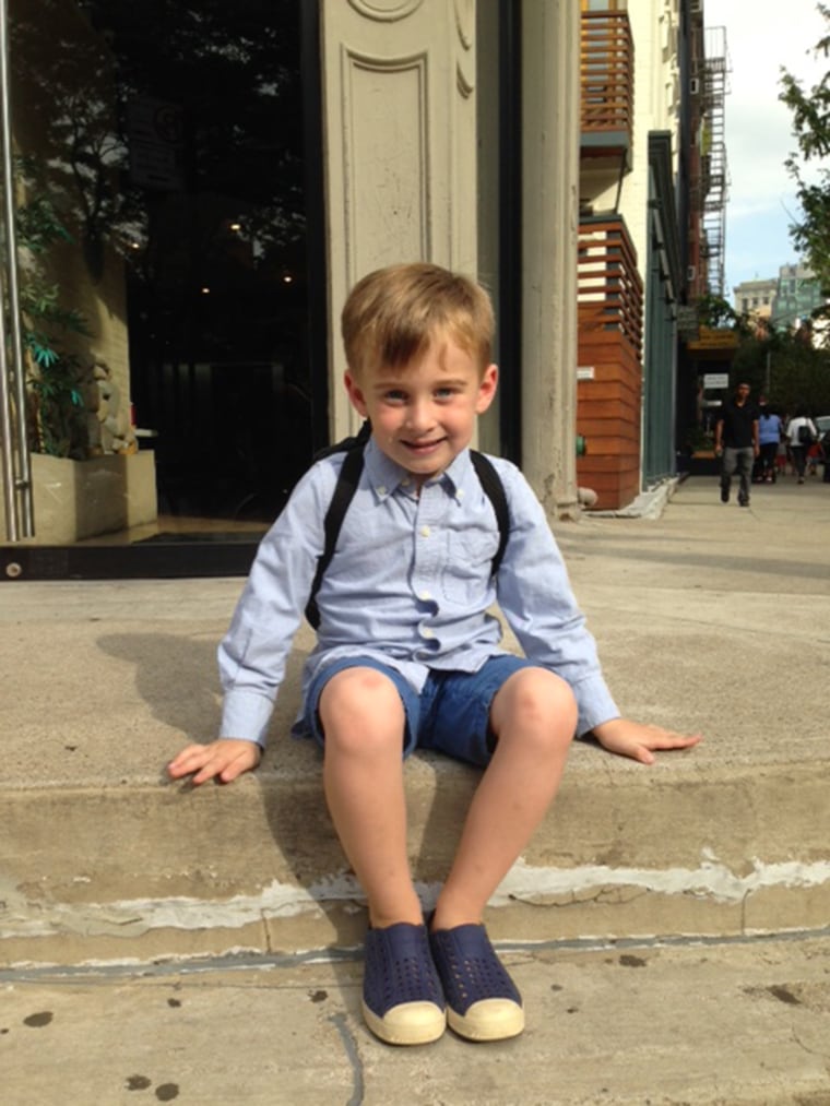 Wilson, 5, in his lower Manhattan neighborhood.