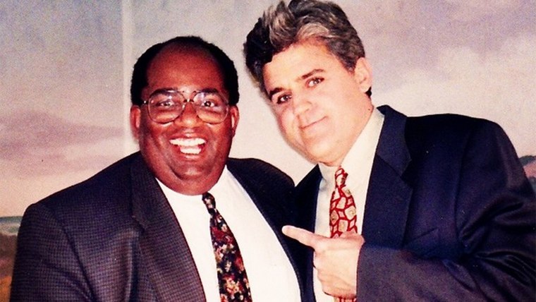 Al Roker and Jay Leno in 1992.