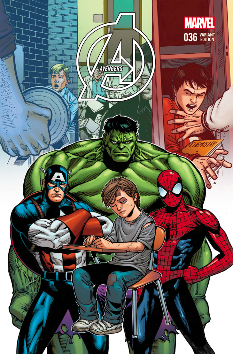 Marvel superheroes battle bullying on special comics covers