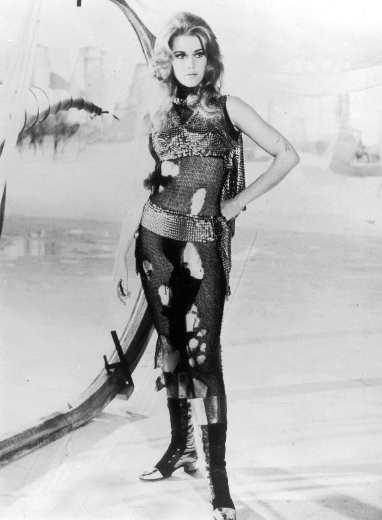 Jane Fonda stars in Roger Vadim's futuristic space adventure 'Barbarella'. The story is based on the comic strip created by Jean Claude Forest, 6th Ju...